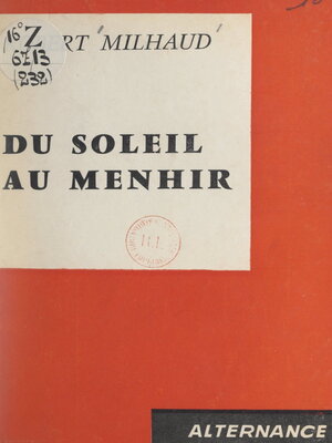 cover image of Du soleil au menhir